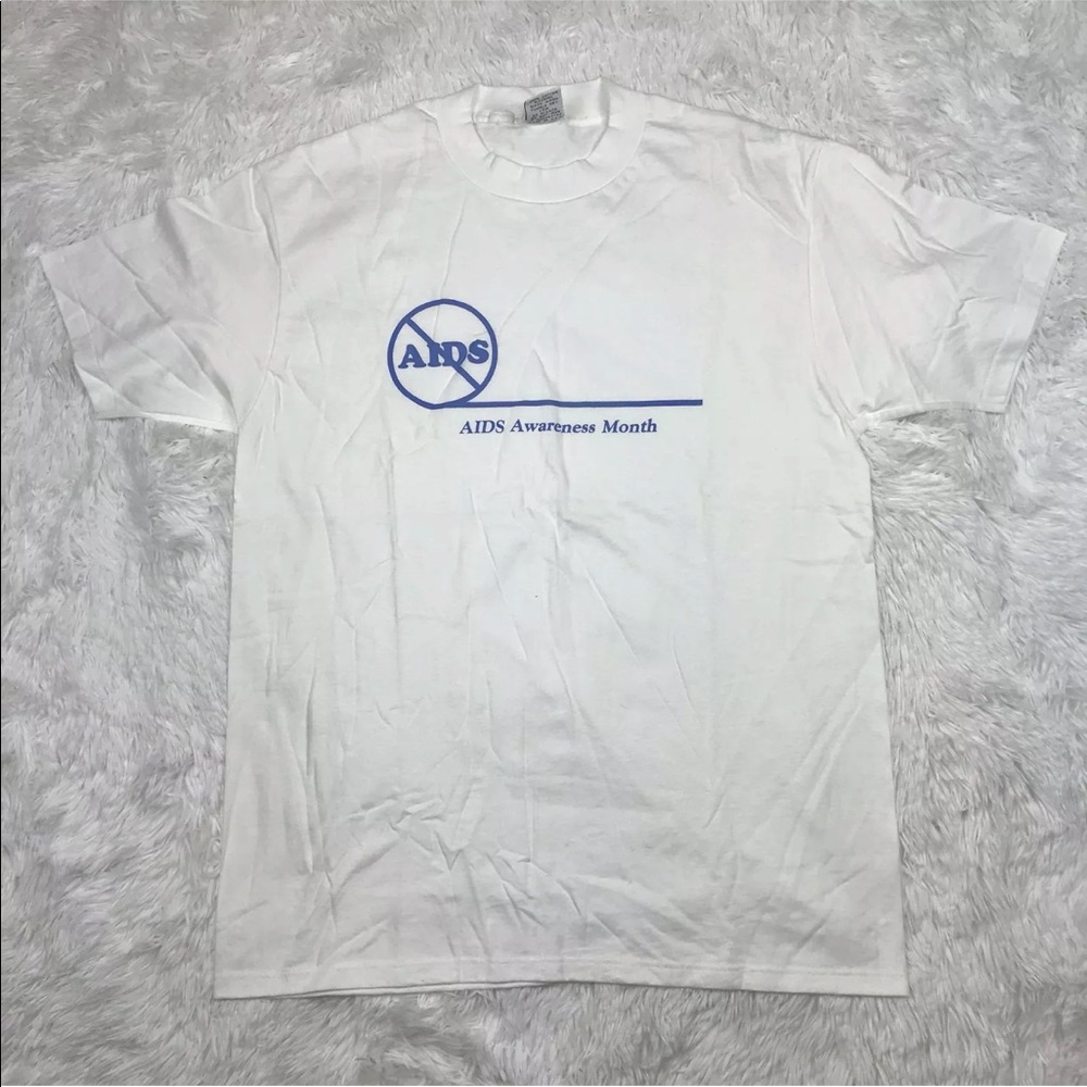VTG 1991 AIDS Awareness Month Men’s Shirt Sz L